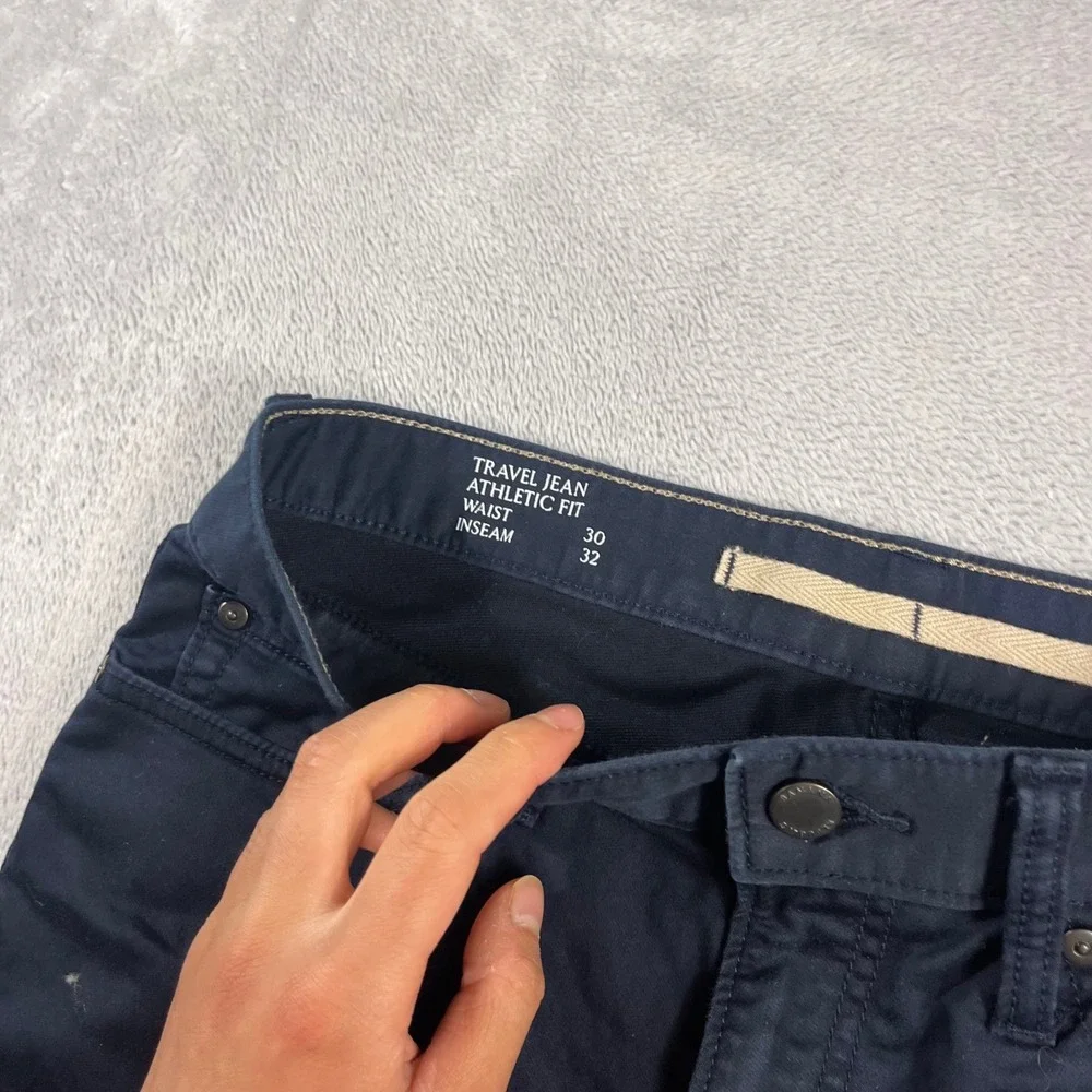 Banana Republic Travel Jean Athletic Fit Navy Blue Mens 30x32 Pants